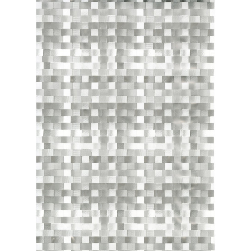 Toile cirée avec relief sur support non-tissé Basket weave argent 140 cm au mètre HOBBYTEX