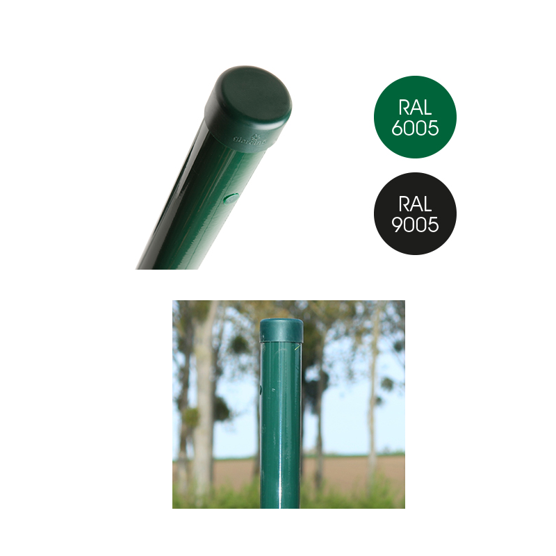 Poteau de clôture vert GIARDINO Ø48 mm – robuste et durable | GIARDINO