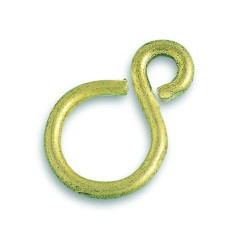 Crochet S Laiton Poli 22mm – Lot de 10 | CHAPUIS