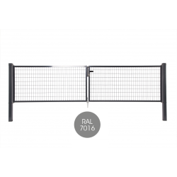 Portillon double Napoli anthracite 400 x 100 cm | GIARDINO