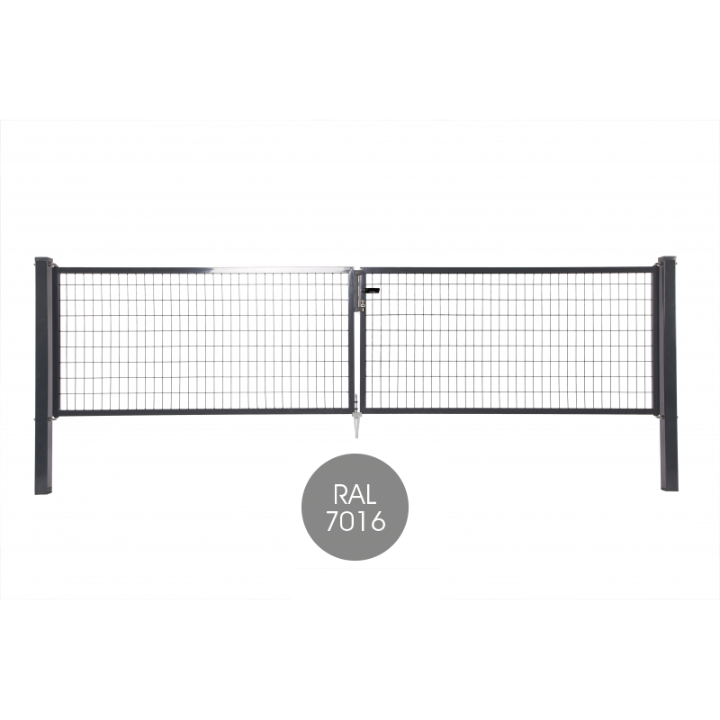 Portillon double Napoli anthracite 400 x 100 cm | GIARDINO