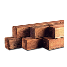 Poteau carré en bois de pin raboté traité autoclave 9 x 9 x 240 cm SOLID