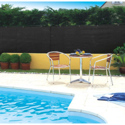 Brise-vue PE tissé 95% noir 1,2x10m – Occultation Forte | NORTENE