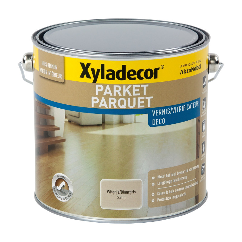 Vernis vitrificateur Parquet blanc gris 2,5 L XYLADECOR