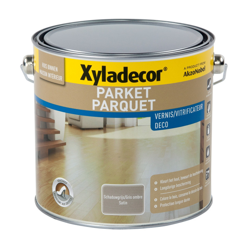 Vernis vitrificateur Parquet gris 2,5 L XYLADECOR