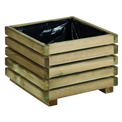 Bac à fleurs bois traité autoclave 40x40cm – Jardin durable | BURGER