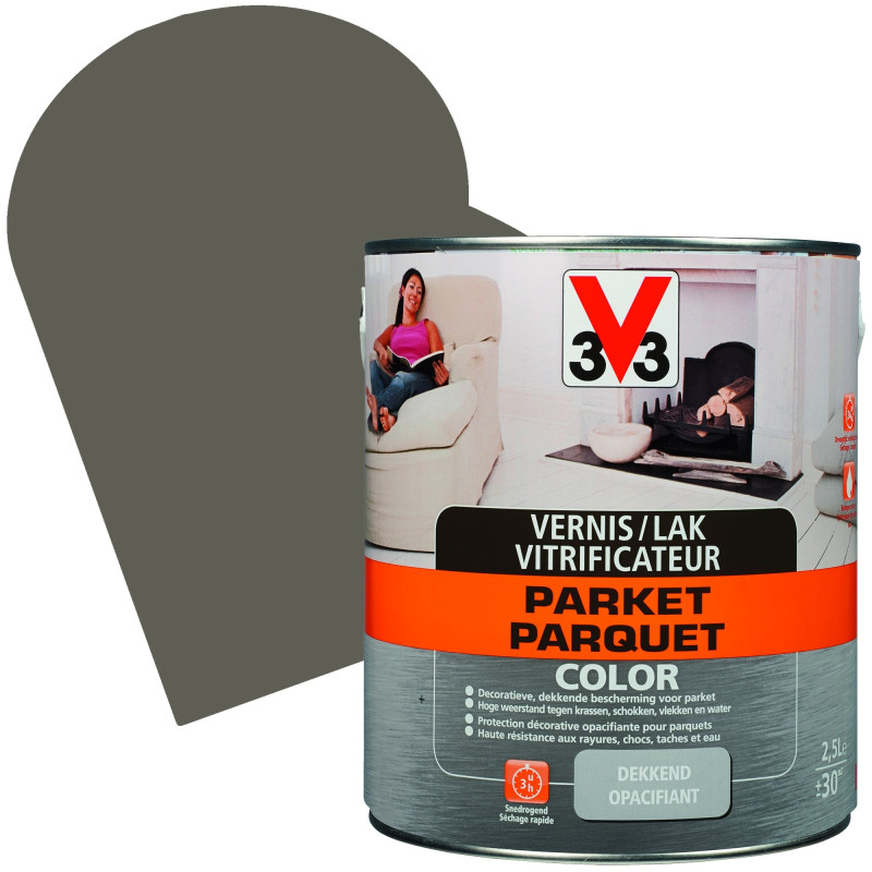 Vernis vitrificateur Parquet Color vison satiné 2,5 L V33