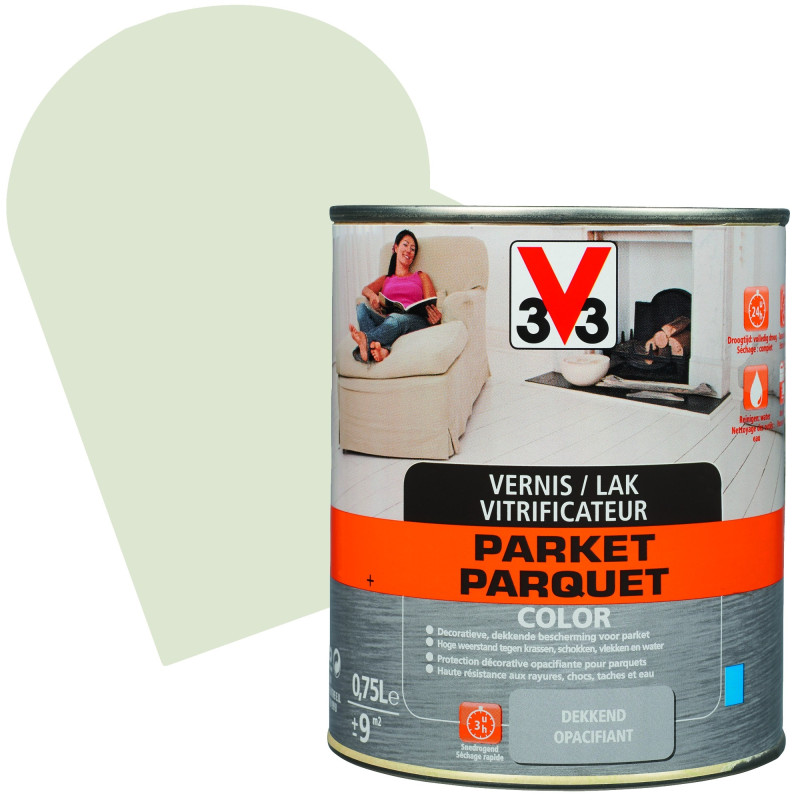 Vernis vitrificateur Parquet Color calcaire satiné 0,75 L V33