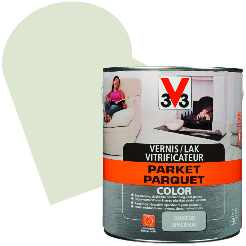 Vernis vitrificateur Parquet Color calcaire satiné 2,5 L V33