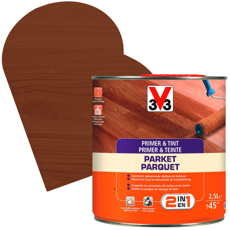 Primer & Teinte Parquet chêne foncé 2,5 L V33