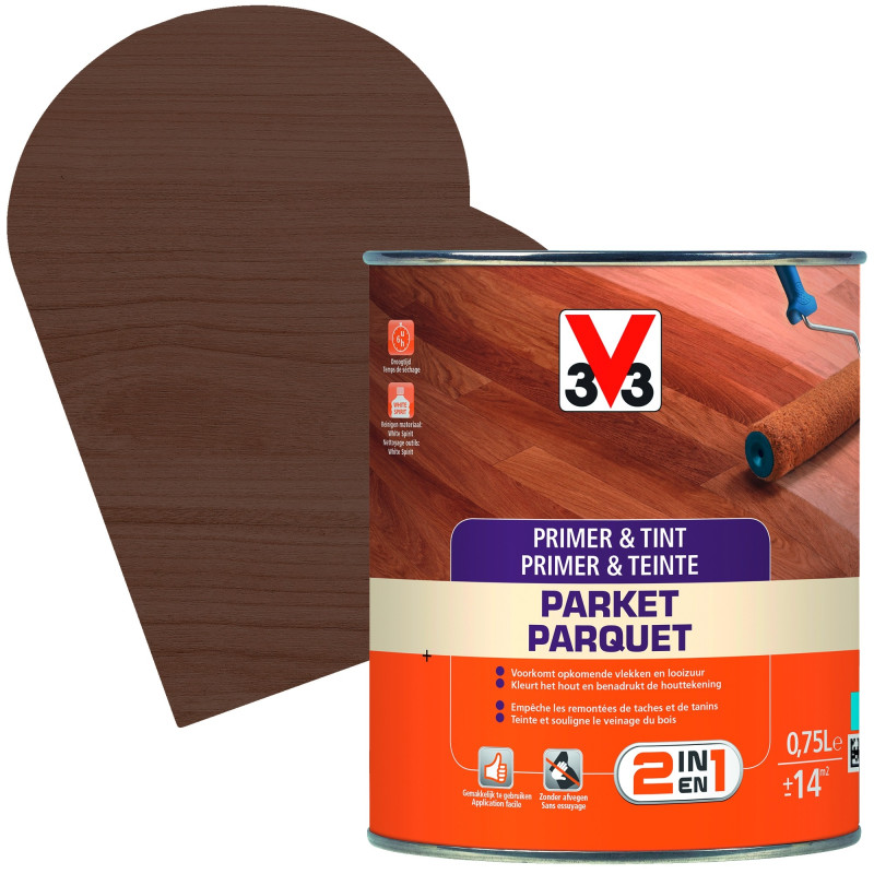 Primer & Teinte Parquet gris patine 0,75 L V33