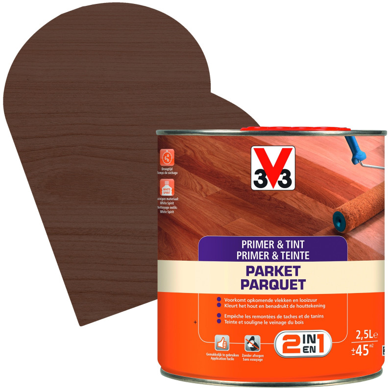 Primer & Teinte Parquet gris patine 2,5 L V33