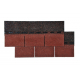 Toiture Easy shingle rectangulaire rouge 2 m²