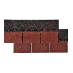 Toiture Easy shingle rectangulaire rouge 2 m²