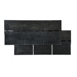 Toiture Easy shingle rectangulaire noire 2 m²