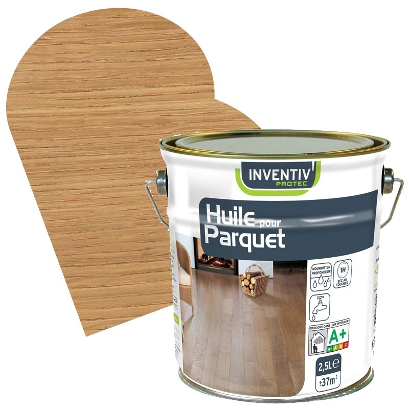 Huile pour parquet incolore naturel 2,5 L INVENTIV