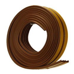Joint adhésif en caoutchouc profilé E brun 9 mm x 6 m CONFORTEX