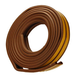 Joint adhésif en caoutchouc profilé P brun 9 mm x 6 m CONFORTEX