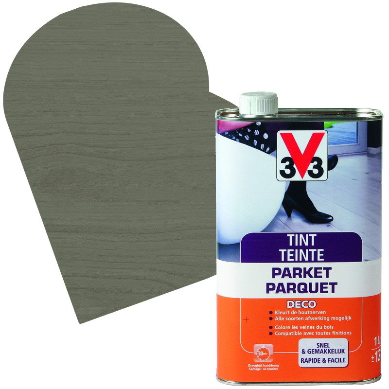 Teinte Parquet Deco gris fumé mat 1 L V33