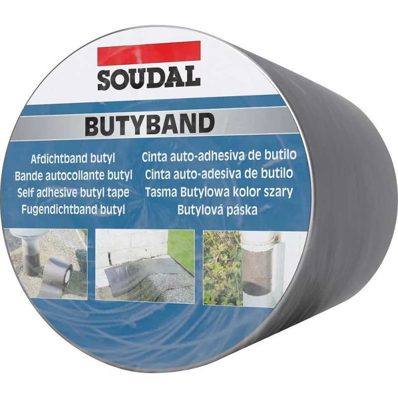 Bande d'étanchéité Butyband plomb 7,5 cm x 10 m