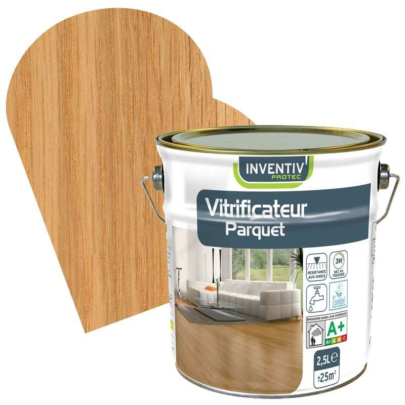 Vitrificateur Parquet incolore cire 2,5 L INVENTIV