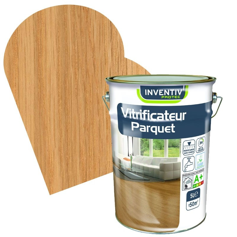 Vitrificateur Parquet incolore cire 5 L INVENTIV