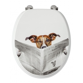 Abattant de toilette Business Dog décor en mdf ALLIBERT