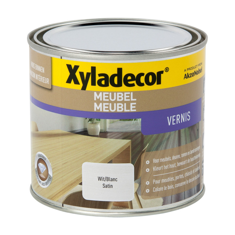 Vernis Meuble blanc satiné 0,5 L XYLADECOR