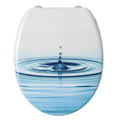 Abattant de toilette Goutte d'eau décor en thermodur ALLIBERT