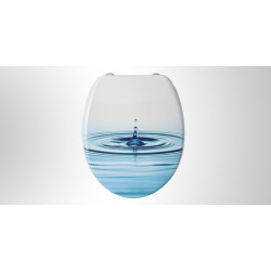 Abattant de toilette Goutte d'eau décor en thermodur ALLIBERT