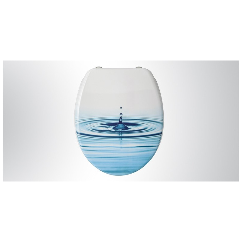 Abattant de toilette Goutte d'eau décor en thermodur ALLIBERT