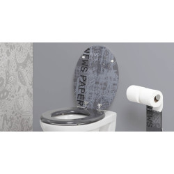 Abattant WC Grafic Line Newspaper – Design unique | ALLIBERT

