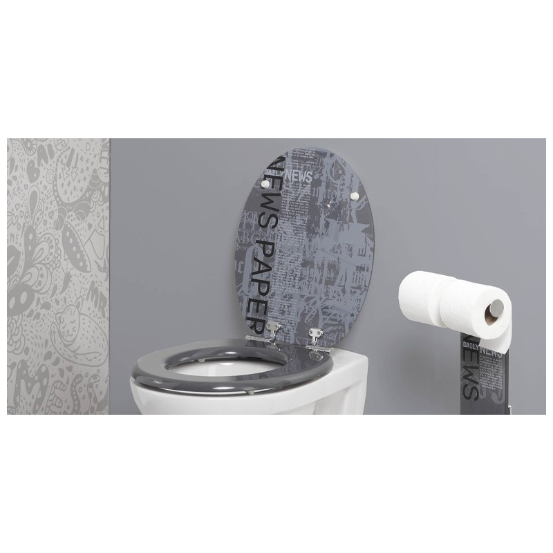 Abattant WC Grafic Line Newspaper – Design unique | ALLIBERT

