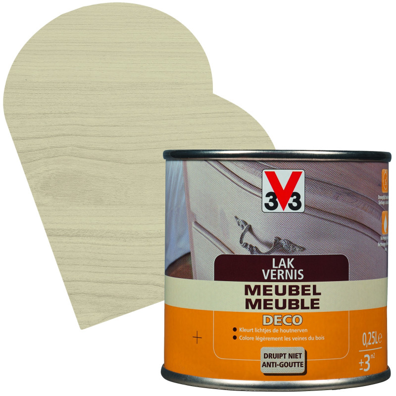 Vernis Meuble Deco blanc satiné 0,25 L V33