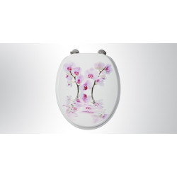Abattant WC Orchidées décor MDF – Ambiance Florale Abattant WC Orchidées décor MDF – Ambiance Florale