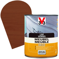 Vernis Meuble Chêne Foncé Satiné 1L V33 – Déco Facile | V33