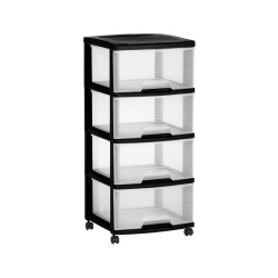 Tour de rangement Eify noire – Rangement pratique | ALLIBERT