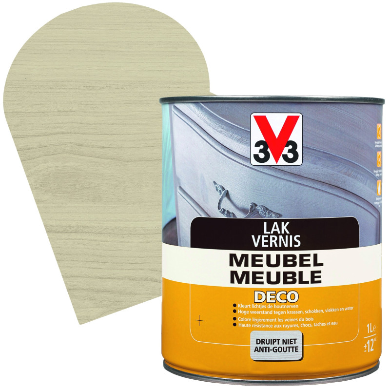 Vernis Meuble Deco blanc mat 1 L V33