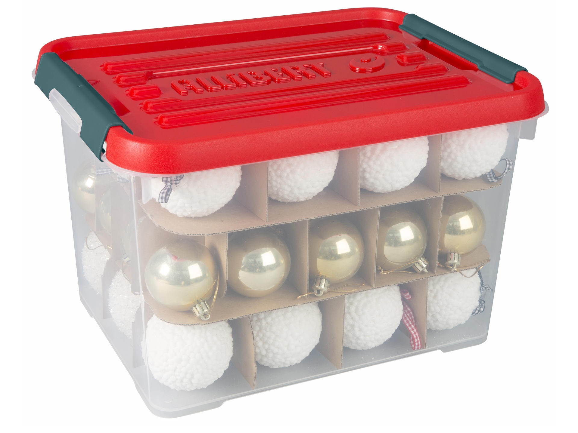 Décoration de Noël : une boite de rangement pour les boules et