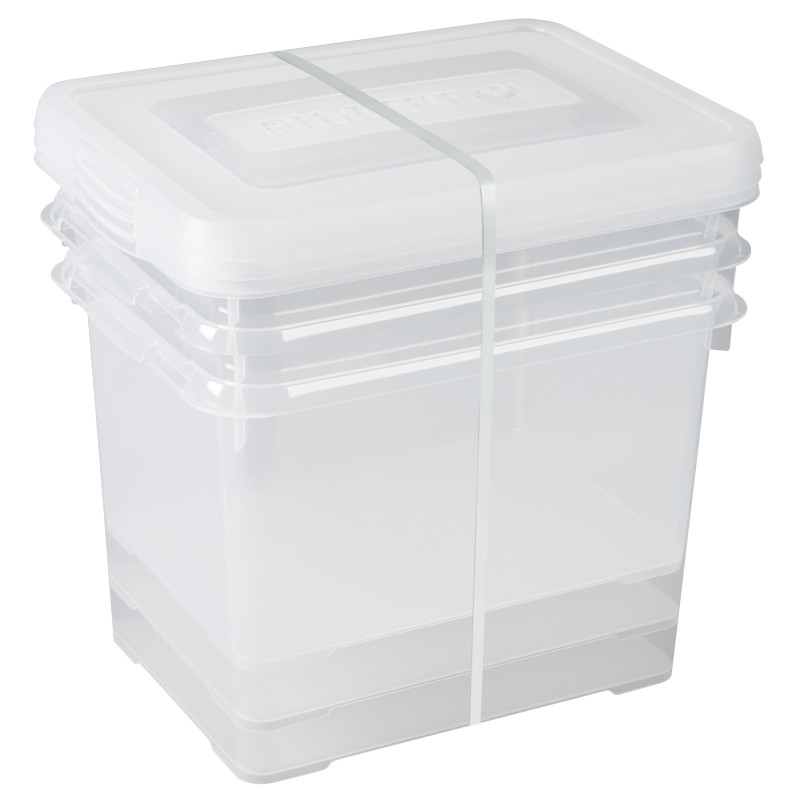 Box de rangement Handy avec couvercle transparent 20 L 3 pièces CURVER