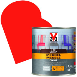 Vernis Meuble Rouge Satiné V33 – Idéal pour meubles | V33

