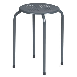 Tabouret métal gris