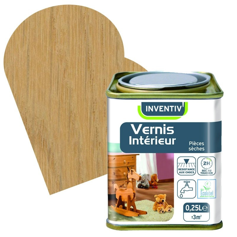 Vernis Intérieur incolore brillant 0,25 L INVENTIV