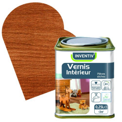 Vernis Intérieur Chêne Doré Satiné 0,25L – Protection Bois | INVENTIV