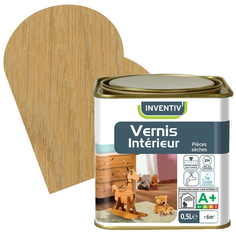 Vernis Intérieur incolore brillant 0,5 L INVENTIV