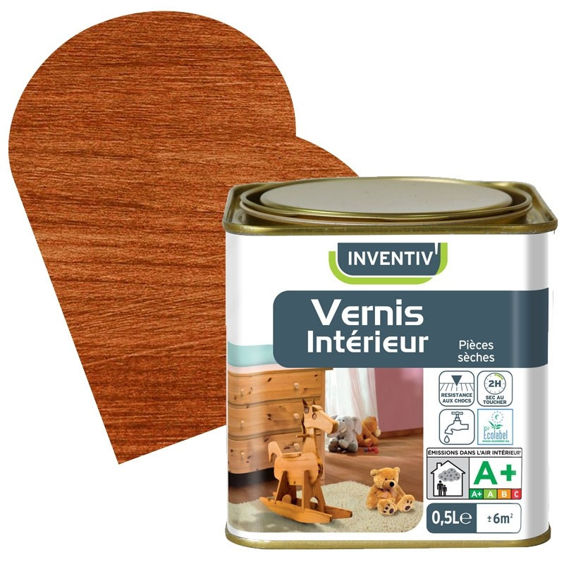 Vernis Intérieur chêne doré satiné 0,5 L INVENTIV