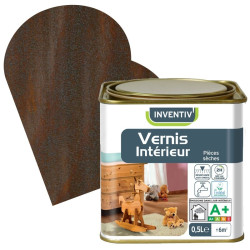 Vernis Intérieur Wengé Satiné 0,5L – Aspect Bois | INVENTIV