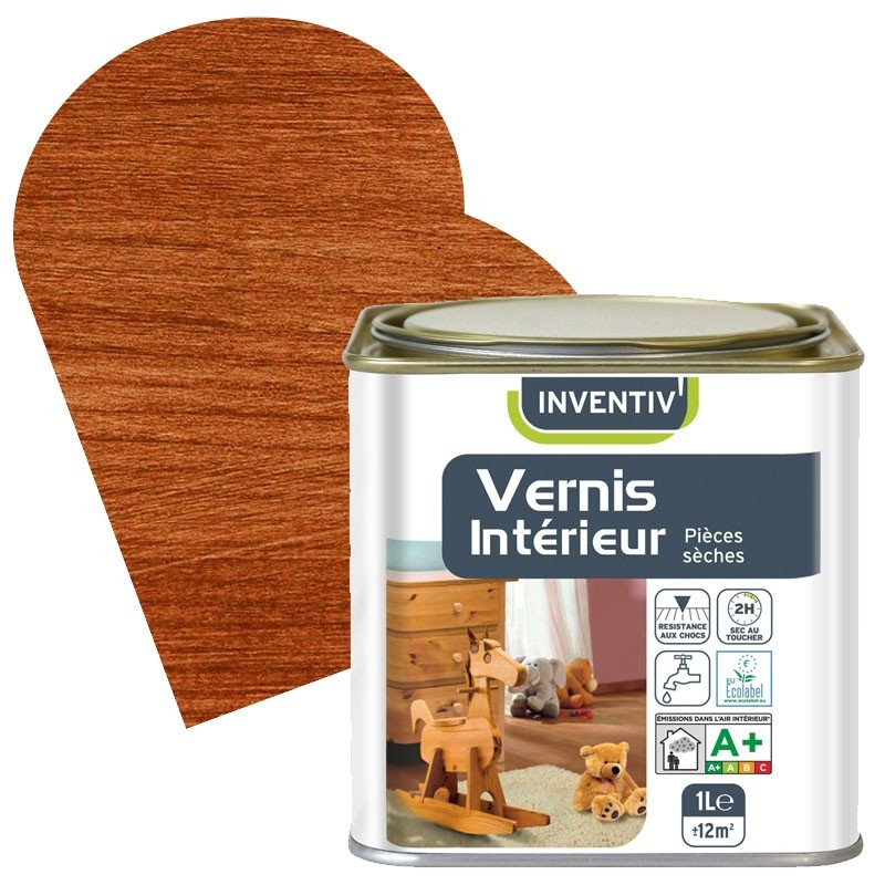 Vernis Intérieur chêne doré satiné 1 L INVENTIV