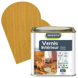 Vernis Intérieur Chêne Clair Satiné 1L – Protection Bois | INVENTIV