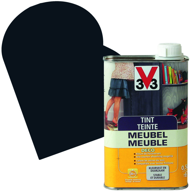 Teinte Meuble Deco anthracite mat 0,5 L V33